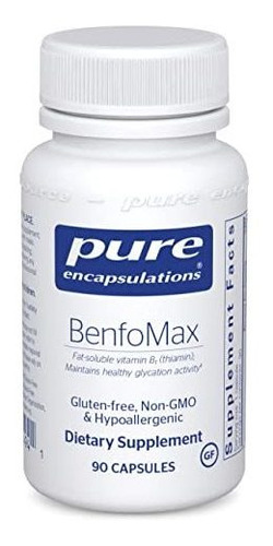 Suplemento B1 Benfomax Para Metabolismo Y Salud Renal | 90 Cápsulas.