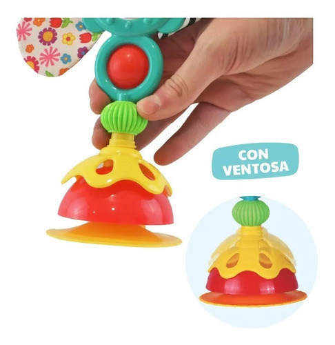 Imagen 2 de 6 de Ok Baby Sonajero Didáctico Mariposa Con Ventosa Okbb0297