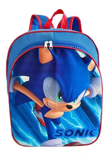 Mochila Infantil Bolsa Meninos Desenho Super Sonic O Ouriço Azul