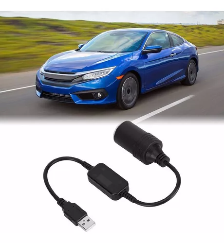 Adaptador usb convertidor de puerto a 12v encendedor del coche cable de  enchufe hembra GENERICO