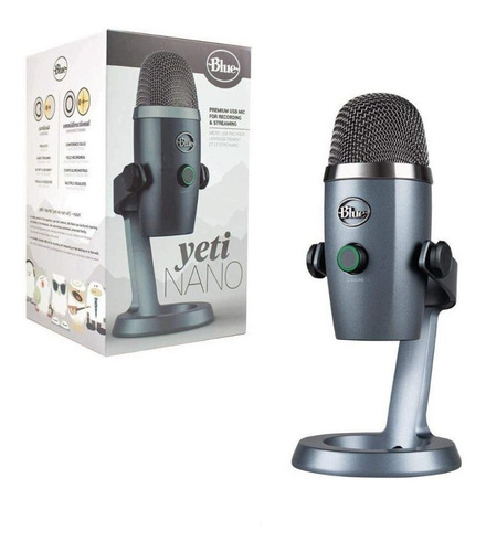 Micrófono Blue Yeti Nano condensador omnidireccional shadow grey