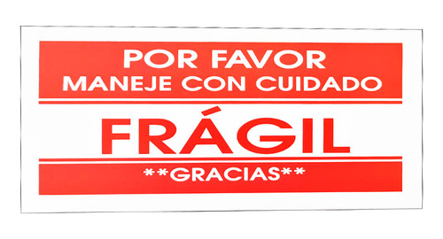 500 Stickers Para Paquetes Con Mercancía Delicada Frágil