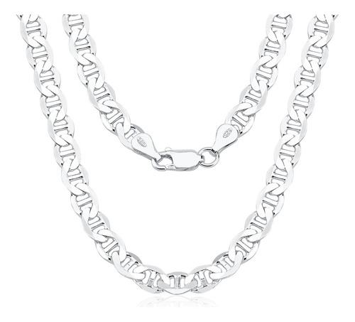 Corrente Masculina De Prata 925 Elo Latinha 70cm Com 5mm Cor Prateado