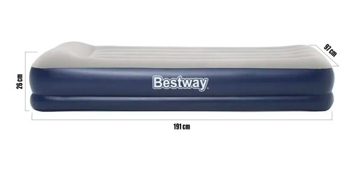 Colchón Inflable Bestway 1 Plaza Inflador Eléctrico