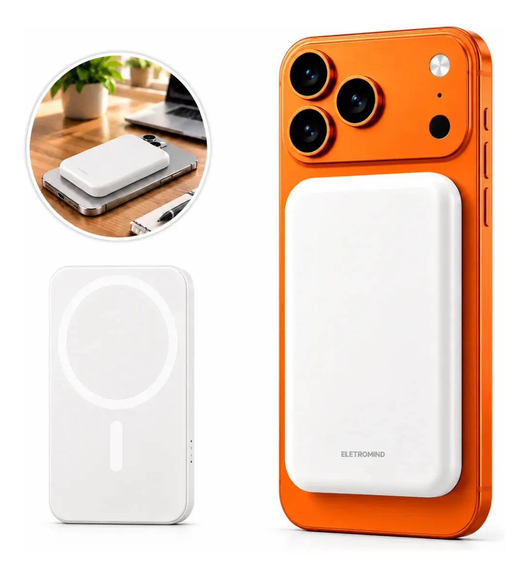 Power Bank Magnético Eletromind MagSafe