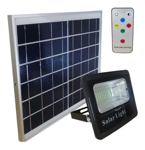 Foco Led 25w + Panel Solar + Control 40 Led  