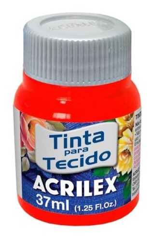 Pintura Para Tela Mate Acrilex 37ml Rojo Mate - Mosca