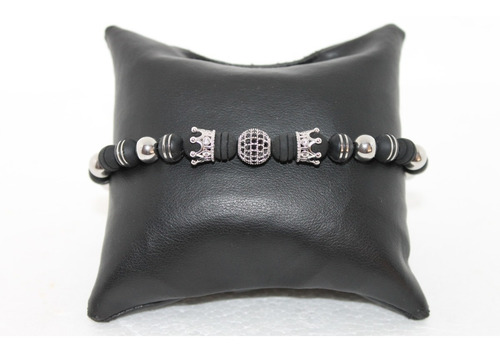 Pulseras Neopreno Acero Inoxidable Con Dije Caballero 7v