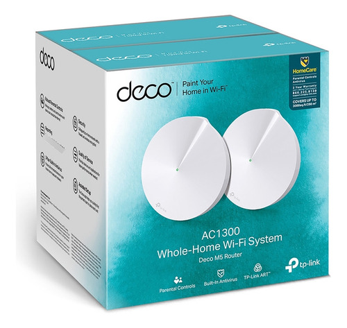 Deco M5 2 Pack Tp-link Sistema Wi-fi 5 Ghz 2,4 Ghz Ac1300