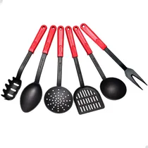 Comprar Kit Utensílios De Cozinha 6 Peças Colheres Talheres Nylon