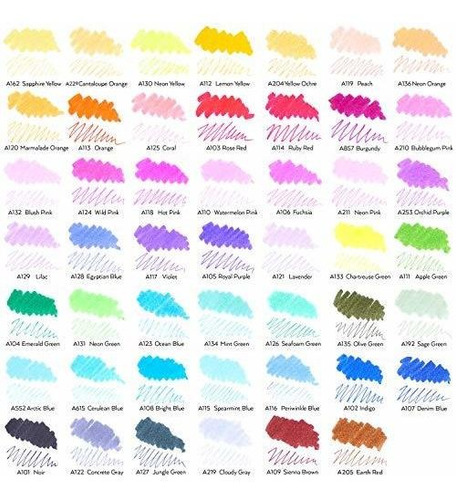 Juego De Marcadores De 48 Colores Doble Punta Fina Y Pincel