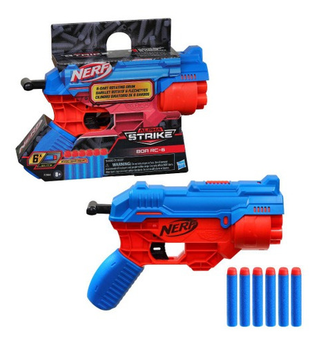 Nerf Lançador Strike Rc-6 Com 6 Dardos Hasbro F2985