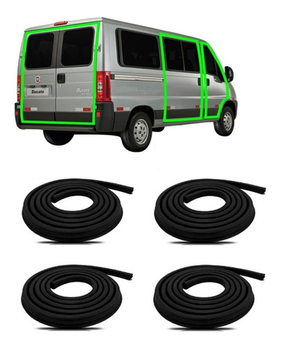 Kit Burlete De Puerta Boxer Jumper Ducato Techo Bajo (4uni)