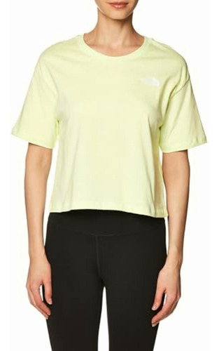 The North Face Womens Cropped Simple Dome Tee, Cream,