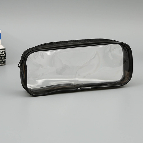 Estuche De Lápices Portátil Con Cremallera Transparente Para