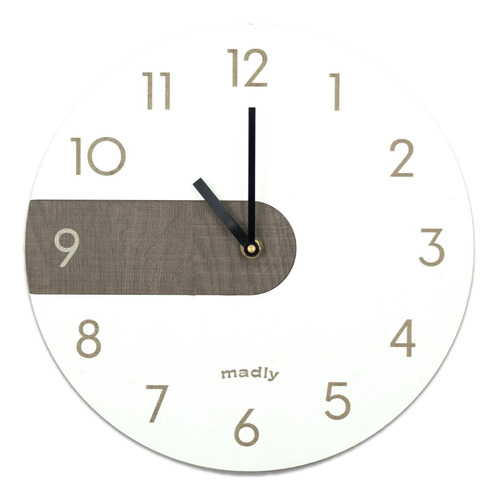 Reloj Madera De Pared - Adam - 28,5cm X 28,5cm