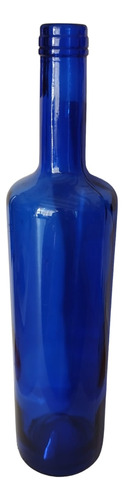 Botella Vidrio Azul Cobalto 750 Ml 1 Unidad+corcho Hopoonopo