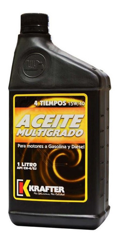 Aceite Multigrado 15w40 4t 1lt Krafter Emaresa