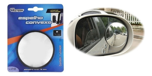 2 Espelho Retrovisor Convexo Auxiliar 7,8cm Carro Moto Van