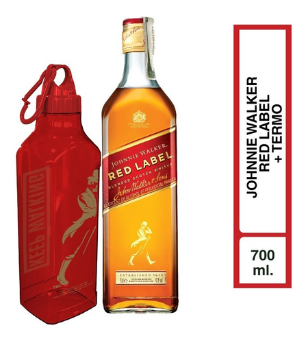 Whisky Johnnie Walker Red Label 700ml + - mL a $96