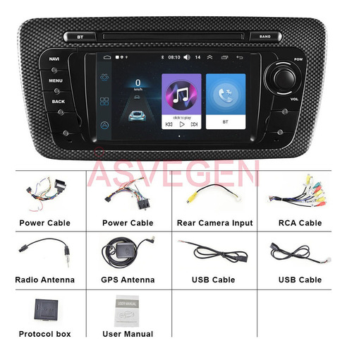 Estéreo Android Para Seat Ibiza 6j 2009-2013 Carplay 2+32