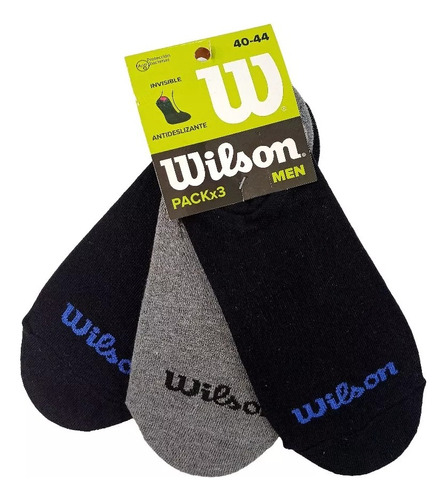 Pack X3 Medias Invisible Talon Antideslizante Wilson 3180