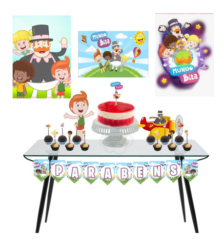 Kit Festa - Só Um Bolinho - Mundo Bita - A4