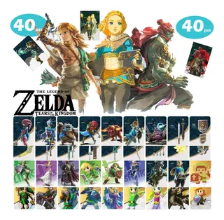 40 Tarjetas Amiibo De Zelda Tear Of The Kingdom Colección