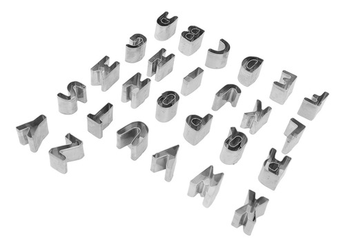 Alphabet Cutters, 26 Unidades, Capital, Acero Inoxidable