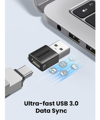 Adaptador Otg Ugreen,usb-c Fêmea Para Usb-a Macho Us701