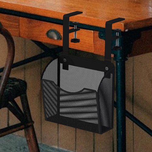 Soporte De Almacenamiento Debajo De La Mesa Estante De Negro