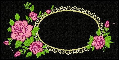 Matriz De Bordado Bca5389 Floral Para Toalha Banho