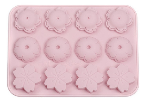 Molde De Silicón Flores 12 Cavidades Jabones Repostería