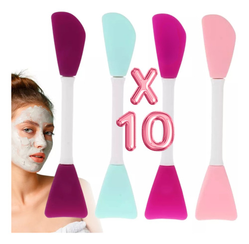 10 Brochas De Silicona Aplicar Mascarillas Skin Care Crema