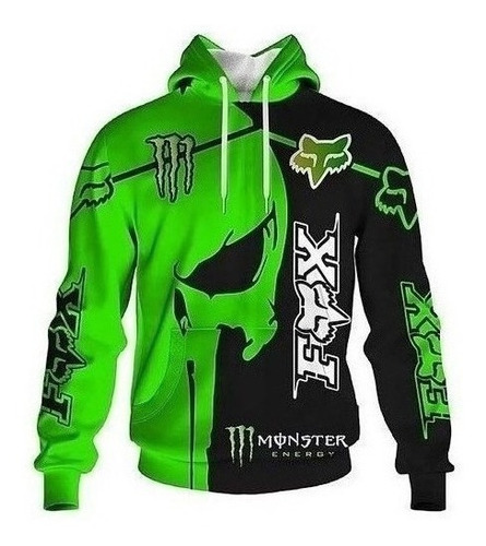 Sudadera Con Capucha Monster Energy 3d Para Hombre Y Mujer