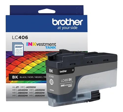Cartucho Brother Lc406 Negro Para Mfc-j6955dw Y Más