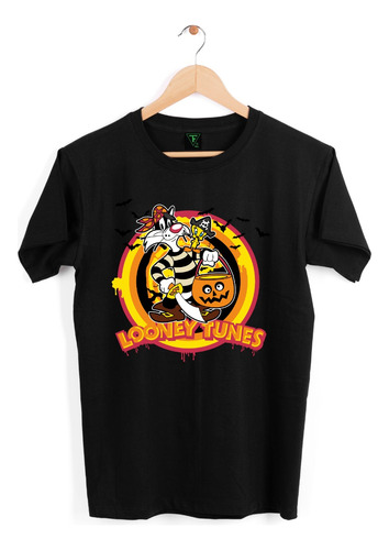 Polera Looney Tunes Gato Silvestre Halloween Xxl Xxxl Algodn