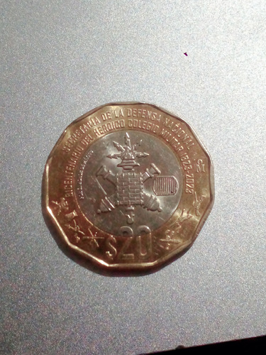Moneda 20 Pesos 1823-2023 Colegio Militar