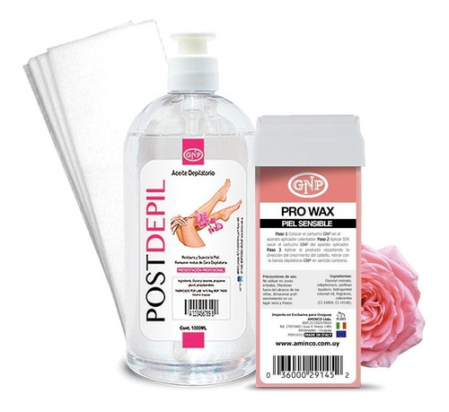 Cartucho Rollon Rosa Y Aceite Depilatorio 500ml Gnp + 25 Ban