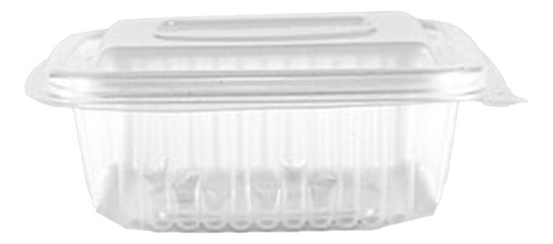 Bandejas Descartables 250ml | 101 | C/tapa Bisagra | 100u Transparente