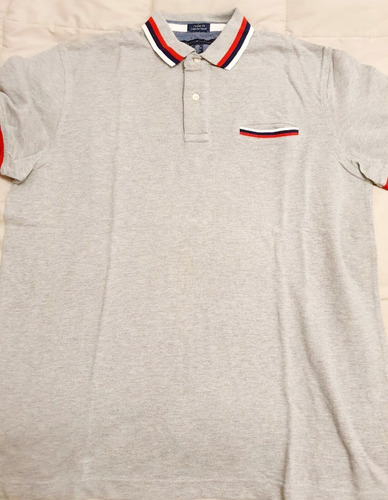 Chomba Tommy Hilfiger Gris De Hombre Talle L - Original