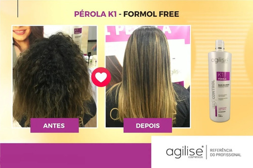 Imagem 5 de 5 de Progressiva Sem Formol Agilise K1 Pérola 1 Litro + Brinde