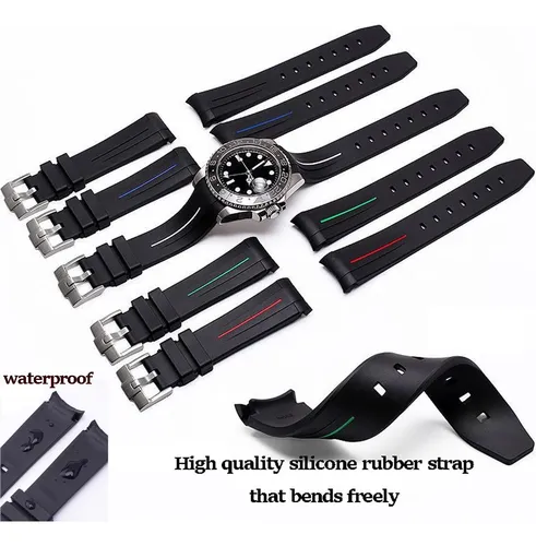 Malla Para Relojes Omega X/rolex/seiko De 20 Mm-negra