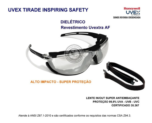 Óculos Uvex Tirade Original Tático Militar Proteção In-out