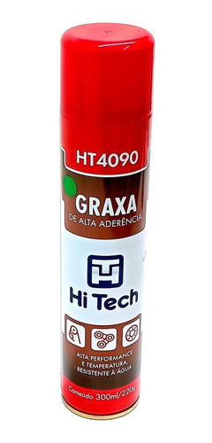 Graxa Spray Marrom De Alta Aderência Hi-tech 300ml Ht4090