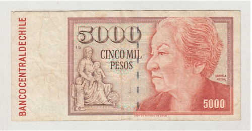 Billete Chile 5000 Pesos 1997 Massad Carrasco (c85)