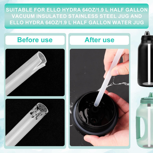 Pajitas De Plástico Reutilizables Para Botella De Agua 64 Oz