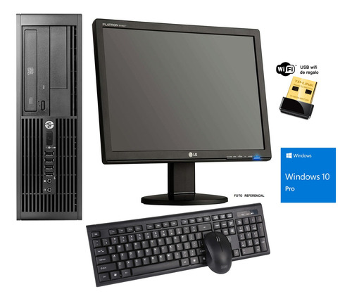 Computador Hp Sff Intel Core I7 Ssd240 16gb Monitor 19-wifi (Reacondicionado)