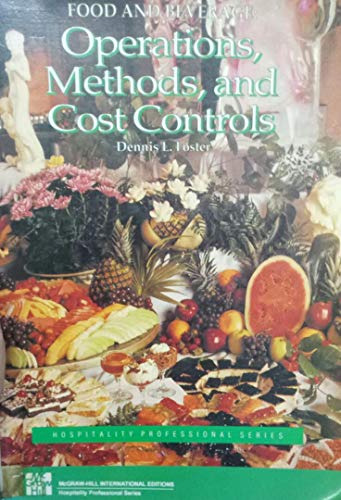 Libro Operations, Methods, And Cost Controls Food And Bevera