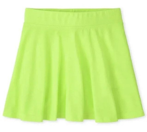 Falda Verde Neón Para Niñas, Tallas 10/12 Y 14.